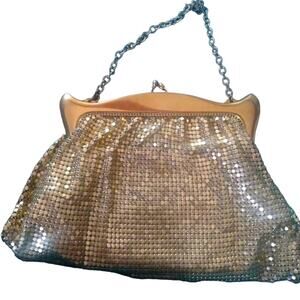 Whiting and Davis Gold small mesh clutch